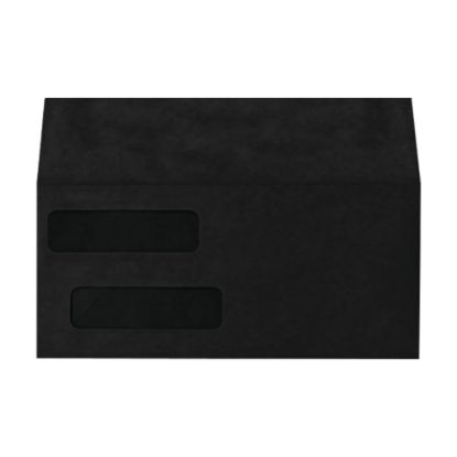 Picture of LUX #10 Invoice Envelopes, Double-Window, Peel & Press Closure, Midnight Black, Pack Of 1,000