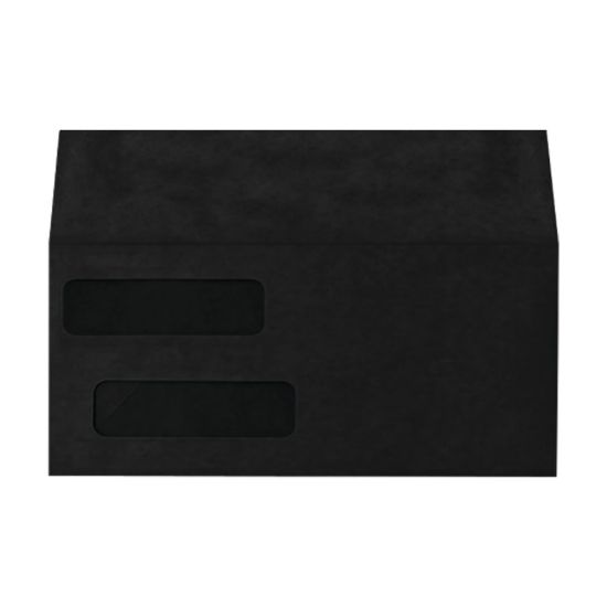 Picture of LUX #10 Invoice Envelopes, Double-Window, Peel & Press Closure, Midnight Black, Pack Of 1,000