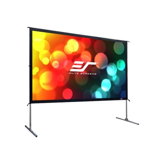 Picture of Elite Screens Yard Master 2 Series OMS90HR2 - Projection screen with legs - rear - 90in (90.2 in) - 16:9 - Wraith Veil