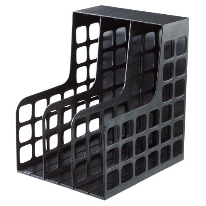 Picture of Oxford Decorack Shelf File - 2 Divider(s) - Black - Plastic - 1 Each