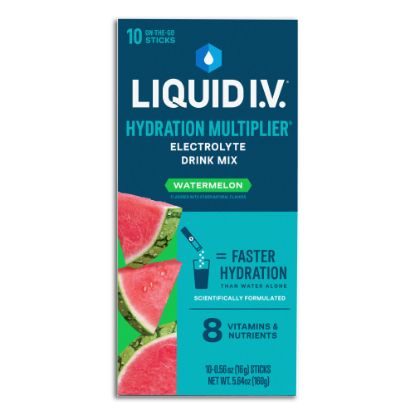 Picture of Liquid IV Hydration Multiplier Sticks, Watermelon, 4.52 Fl Oz, Pack Of 10 Sticks