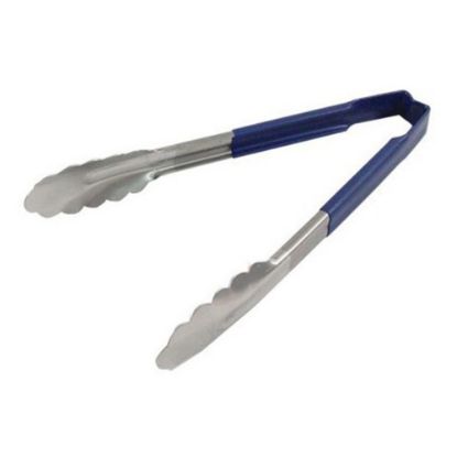 Picture of Vollrath 9in Tongs With Antimicrobial Protection, Blue