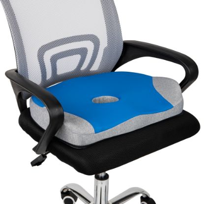 Picture of Mind Reader Ergonomic Gel Seat Cushion, 2-3/4inH x 18-1/4inW x 14-1/4inD, Blue