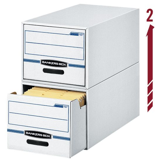 Picture of Bankers Box Stor/Drawer File, 10-3/8in x 12-1/2in x 23-1/4in, Letter Size, 60% Recycled, Blue/White