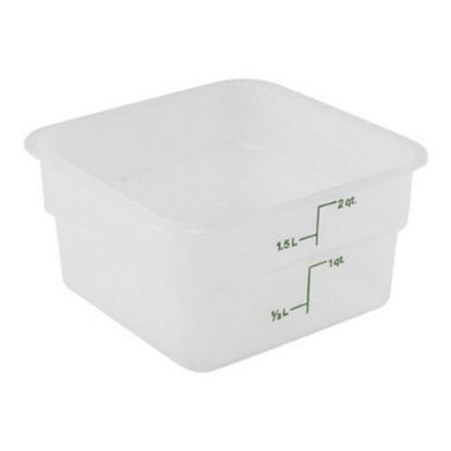 Picture of Cambro CamSquare Food Storage Container, 2 Quart, 3in x 7in x 7in, White