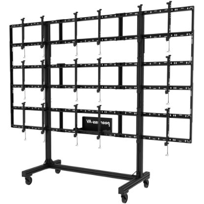 Picture of Peerless-AV Portable Video Wall Cart For 46in-55in Displays, 94.4inH x 10.1inW x 36.1inD, Black