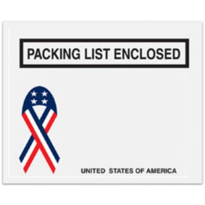 Picture of Tape Logic Packing List Envelopes, 4 1/2in x 5 1/2in, USA Ribbon, Pack Of 1,000