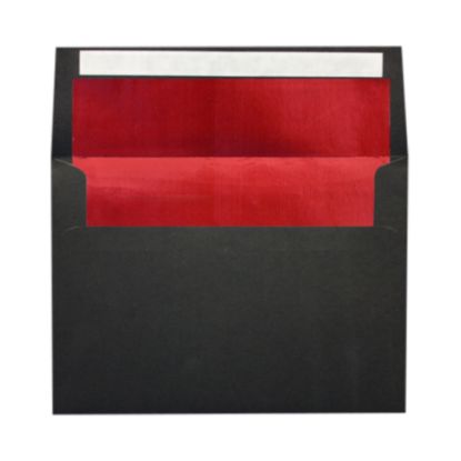 Picture of LUX Foil-Lined Invitation Envelopes A4, Peel & Press Closure, Black/Red, Pack Of 250