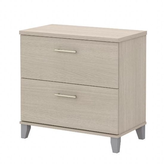 Picture of Bush Furniture Somerset 29-3/4inW x 16-3/4inD Lateral 2-Drawer File Cabinet, Sand Oak, Standard Delivery