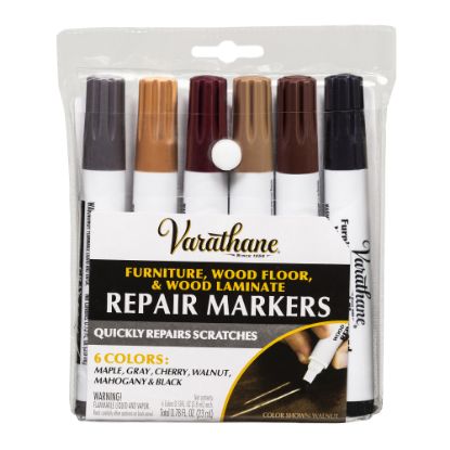 Picture of Varathane Furniture, Wood Floor and Wood Laminate Repair Markers, 3.8 mL, Assorted Colors, Pack Of 12 Markers