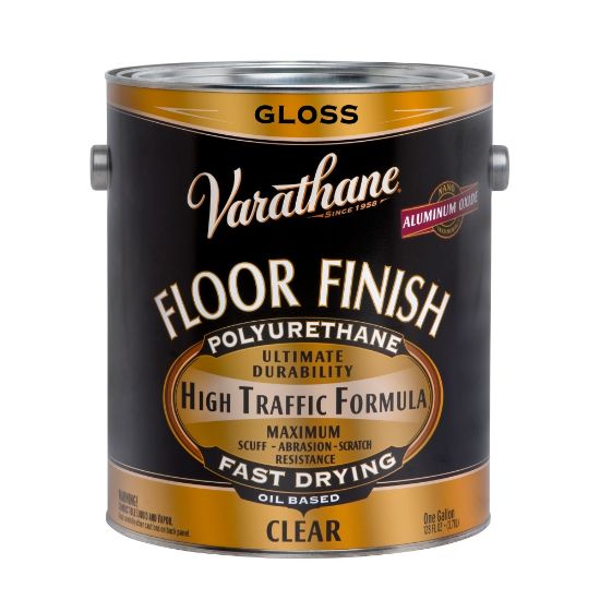 Picture of Varathane Floor Finish Polyurethane, 350 VOC, 1 Gallon, Clear Gloss, Pack Of 2 Cans