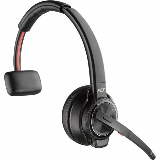 Picture of Poly Savi 8200 Office 8210 Headset - Mono - Wireless - Bluetooth/DECT 6.0 - 449.5 ft - 32 Ohm - 20 Hz - 20 kHz - Over-the-head - Monaural - Ear-cup - Noise Cancelling Microphone