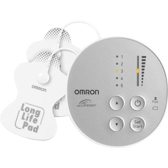 Picture of Omron Pocket Pain Pro TENS Unit - Arm, Shoulders, Lower Back, Leg, Foot Transcutaneous Electrical Nerve Stimulation (TENS) Massager - Gray, White