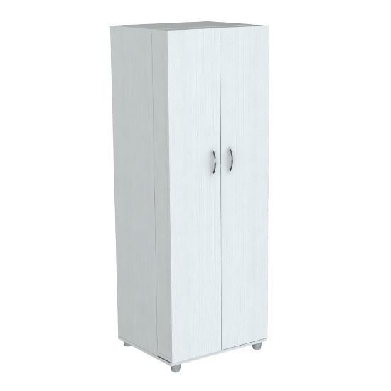 Picture of Inval Storage Cabinet, 14-Shelves, 66inH, Laricina White