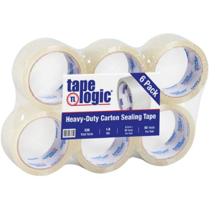 Picture of Tape Logic #600 Hot Melt Tape, 2in x 55 Yd., Clear, Case Of 6