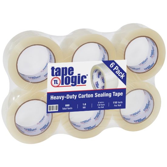 Picture of Tape Logic #600 Hot Melt Tape, 2in x 110 Yd., Clear, Case Of 6