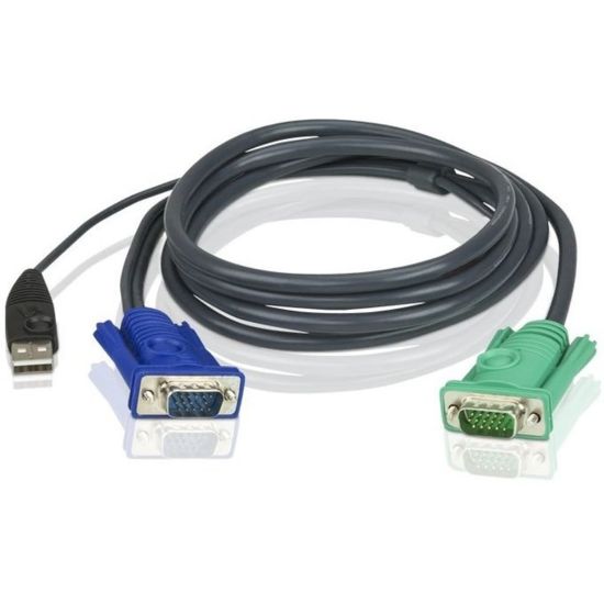 Picture of ATEN 15ft USB KVM Cable - SPHD15 to VGA & USB A - 16ft