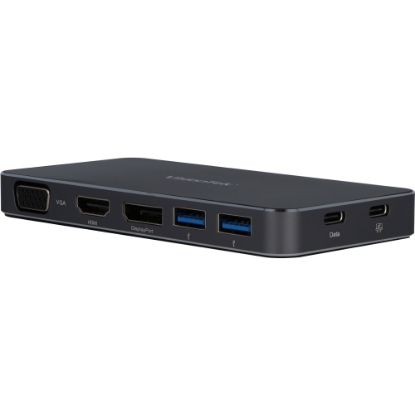 Picture of VisionTek VT200 USB-C Portable Dock - Dual Display - 100W Power Passthrough - TB3 / USB-C Portable docking Station - VGA - HDMI - DisplayPort - 2x USB 3.0 - for Windows, Apple Mac including M1, Chromebook