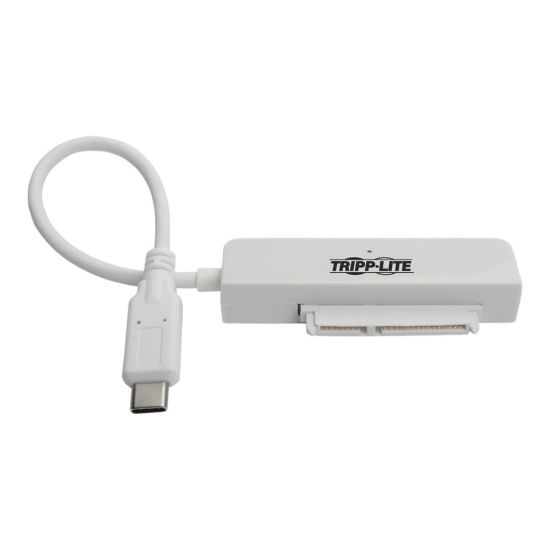 Picture of Tripp Lite 6in USB-C Gen 2 to SATA III Adapter w/ UASP 2.5in Hard Drives - Storage controller - 2.5in / 3.5in shared - SATA 6Gb/s - USB 3.1 (Gen 2) - white