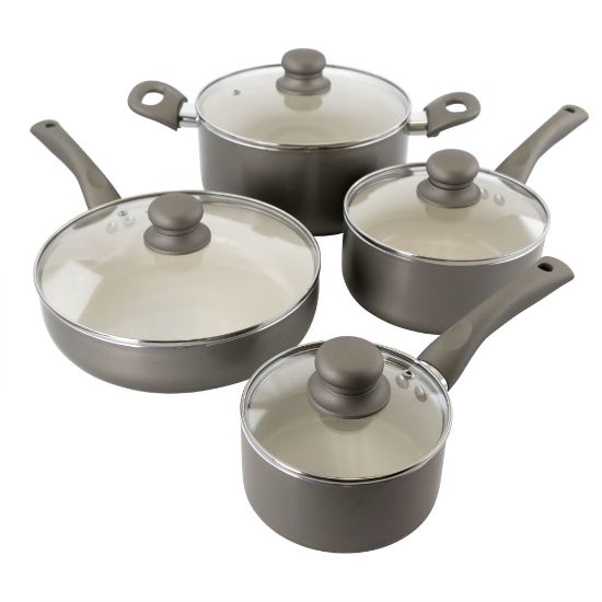 Picture of Oster Cookware Set, Newcrest 8-Piece, Gray