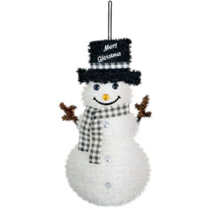 Picture of Amscan 244190 Christmas Hanging Tinsel Snowmen, White, Set Of 2 Snowmen