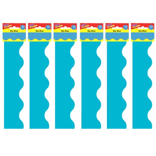 Picture of Trend Terrific Trimmers, Sky Blue, 39ft Per Pack, Set Of 6 Packs