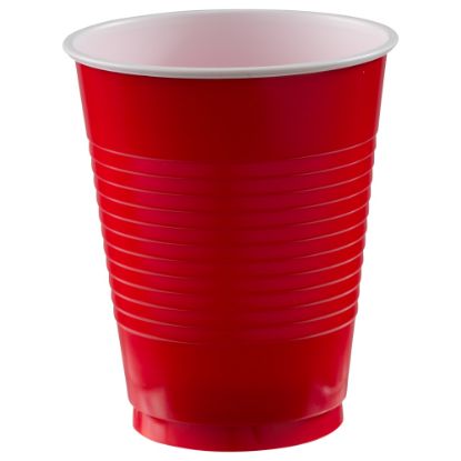 Picture of Amscan Plastic Cups, 18 Oz, Apple Red, Set Of 150 Cups