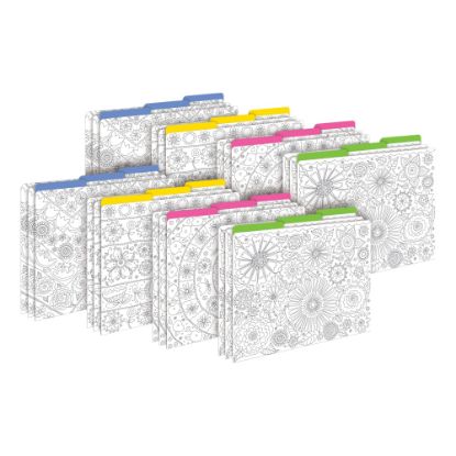 Picture of Barker Creek Tab File Folders, Letter Size, Color Me! In My Garden, Pack Of 24 Folders