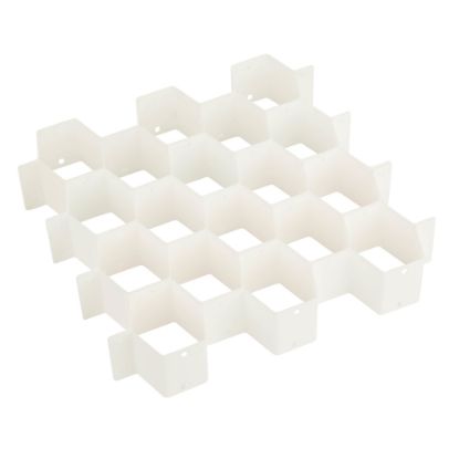 Picture of Honey-Can-Do 32-Compartment Drawer Organizer, 2 13/16inH x 13 7/16inW x 15inD, White