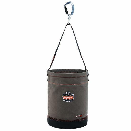 Picture of Ergodyne Arsenal 5940 Canvas Hoist Bucket With Swiveling Carabiner, 17in x 12-1/2in, Gray