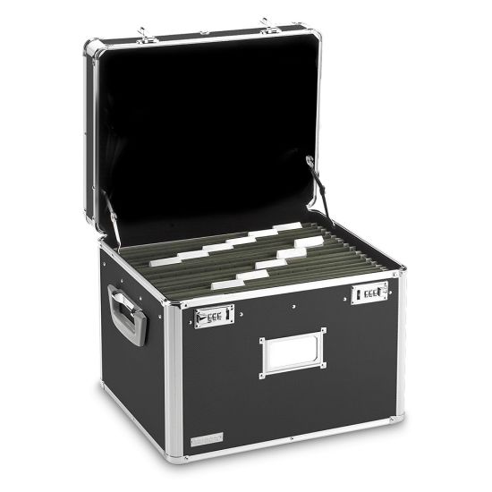 Picture of Vaultz Locking Letter/Legal File Chest, 12 3/8inH x 17 5/8inW x 14inD, Black