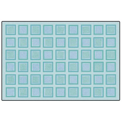 Picture of Carpets For Kids KID$Value Rugs Squared Decorative Rug, 4ft x 6ft, Blue