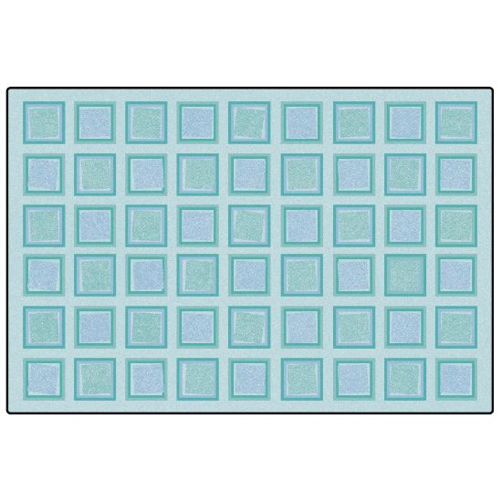 Picture of Carpets For Kids KID$Value Rugs Squared Decorative Rug, 4ft x 6ft, Blue