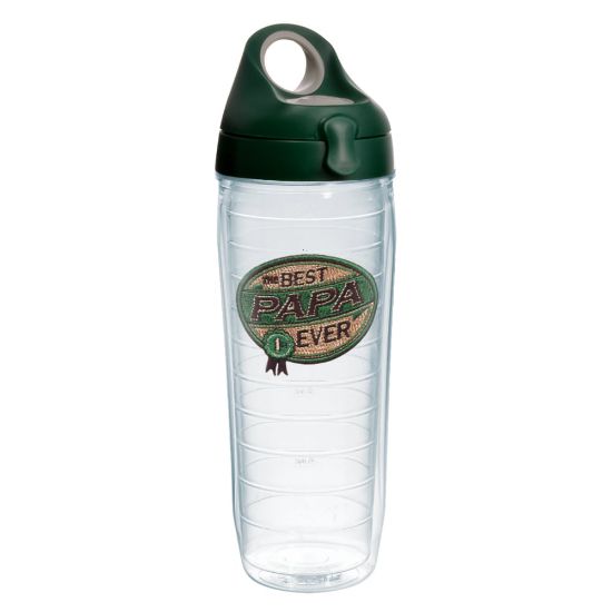 Picture of Tervis Hallmark Best Papa Ever Water Bottle With Lid, 24 Oz, Clear