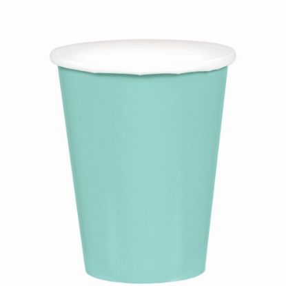 Picture of Amscan 68015 Solid Paper Cups, 9 Oz, Robins Egg Blue, 20 Cups Per Pack, Case Of 6 Packs