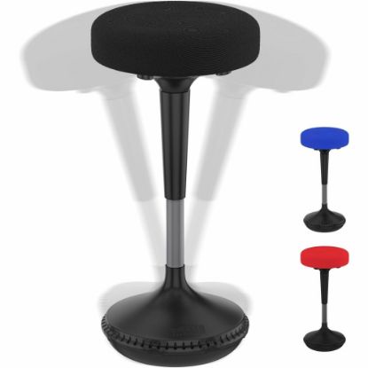 Picture of Wobble Stool Standing Desk & Balance Office Stool for Active Sitting Black Adjustable Height 23-33in Sit Stand Up Perching Chair Uncaged Ergonomics