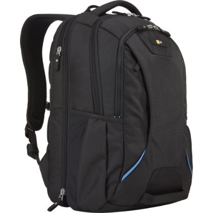 Picture of Case Logic BEBP-315 Carrying Case (Backpack) for 15.6in Notebook - Black - Polyester Body - Checkpoint Friendly - Shoulder Strap, Handle, Chest Strap, Trolley Strap - 18.5in Height x 12.2in Width - 1 Carton