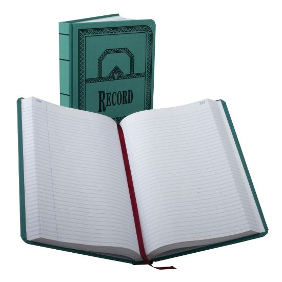 Picture of Boorum & Pease Canvas Account Book, Record, 16 Lb., 12 1/8in x 7 5/8in, 500 Pages, Blue