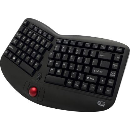 Picture of Adesso Tru-Form Media 3150 2.4 GHz Wireless Ergo Trackball Keyboard