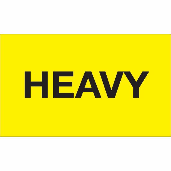 Picture of Tape Logic Preprinted Shipping Labels, "Heavy", Rectangle, DL3391, 3in x 5in, Fluorescent Yellow, Roll Of 500