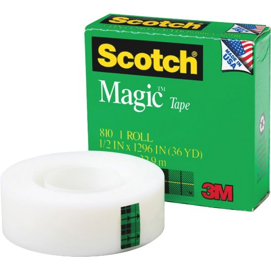 Picture of Scotch Magic Tape, 0.5in x 108ft, Clear, Pack Of 12 Rolls