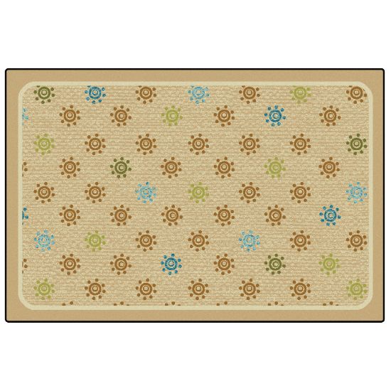 Picture of Carpets For Kids KID$Value Rugs Sunshine Flowers Decorative Rug, 4ft x 6ft, Tan