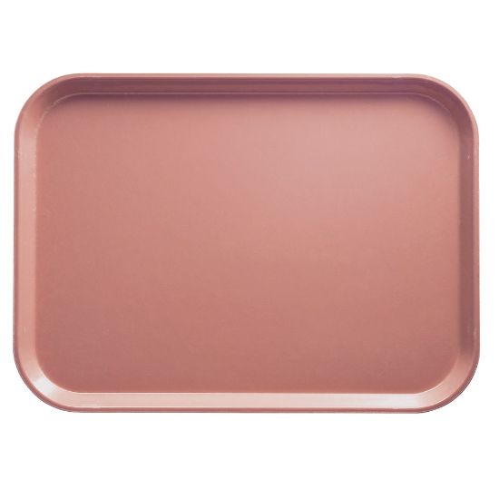 Picture of Cambro Camtray Rectangular Serving Trays, 14in x 18in, Blush, Pack Of 12 Trays