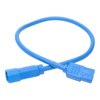 Picture of Eaton Tripp Lite Series Heavy-Duty PDU Power Cord, C13 to C14 - 15A, 250V, 14 AWG, 2 ft. (0.61 m), Blue - Power extension cable - IEC 60320 C14 to power IEC 60320 C13 - 2 ft - blue