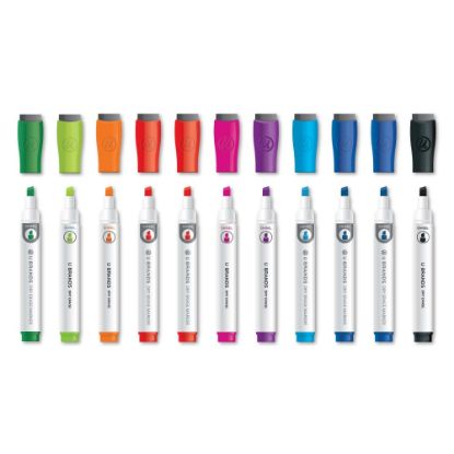 Picture of U Brands Low-Odor Dry-Erase Markers, Chisel Tip, White Barrel, Assorted Ink Colors, Pack Of 24 Markers