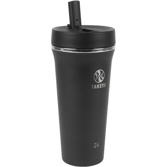 Picture of Takeya Reusable Straw Tumbler, 24 Oz, Onyx