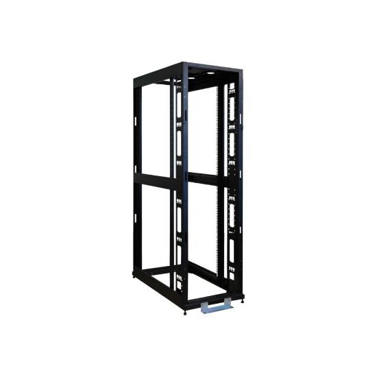 Picture of Tripp Lite 48U 4-Post Open Frame Rack Cabinet Square Holes 3000lb Capacity - Rack open frame - 4-post - black - 48U - 19in