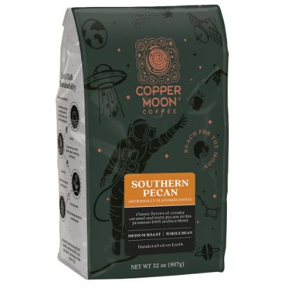 Picture of Copper Moon Coffee Whole Bean Coffee, Southern Pecan, 2 Lb Per Bag, Carton Of 4 Bags