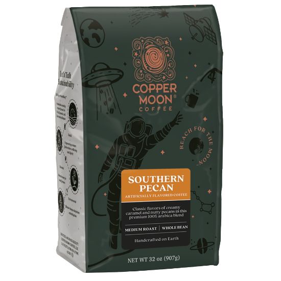 Picture of Copper Moon Coffee Whole Bean Coffee, Southern Pecan, 2 Lb Per Bag, Carton Of 4 Bags