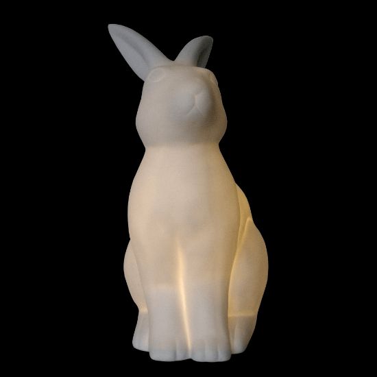 Picture of Simple Designs Porcelain Bunny Rabbit Table Lamp